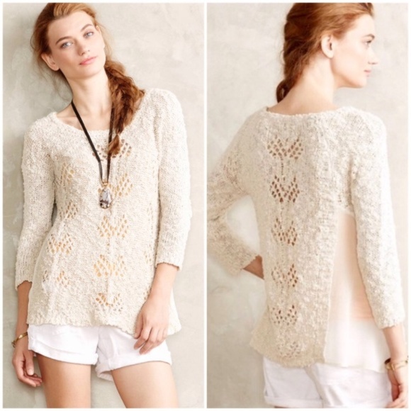 Anthropologie Sweaters - ANTHROPOLOGIE Sylt Pointelle Sweater Boucle {B43}